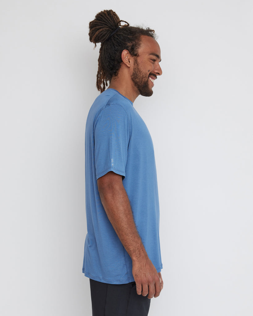 Waihi Loose Fit T-Shirt | Pacific Blue | Men