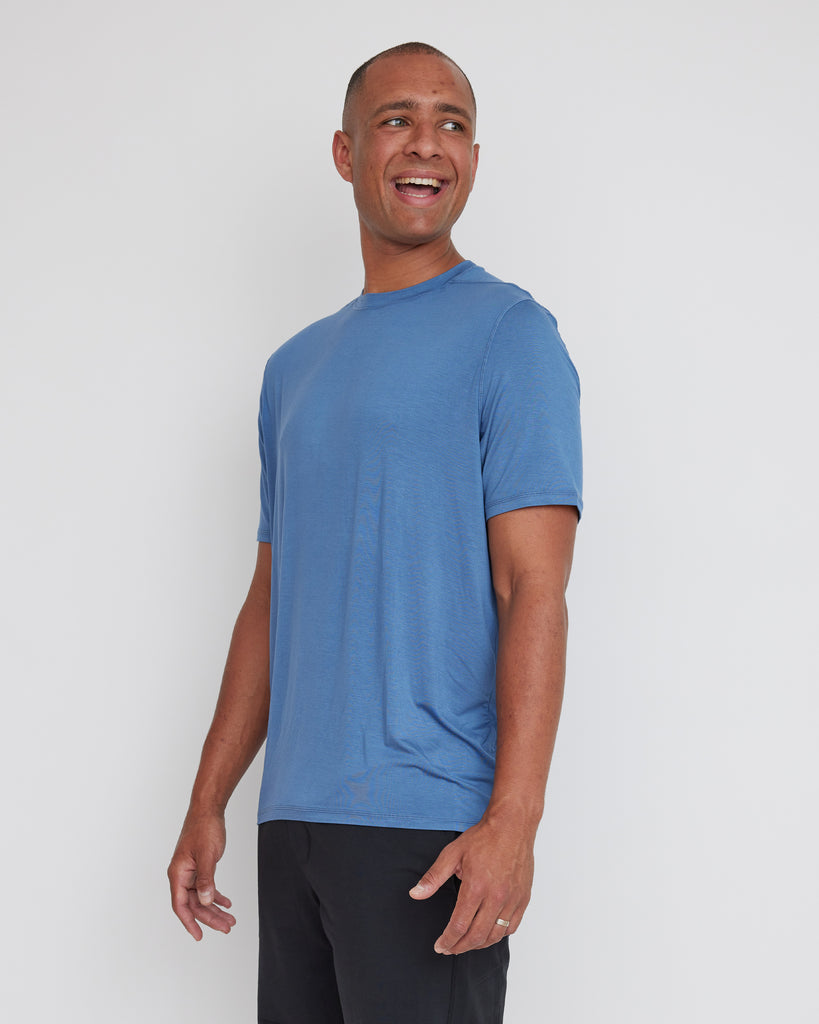 Waihi Loose Fit T-Shirt | Pacific Blue | Men