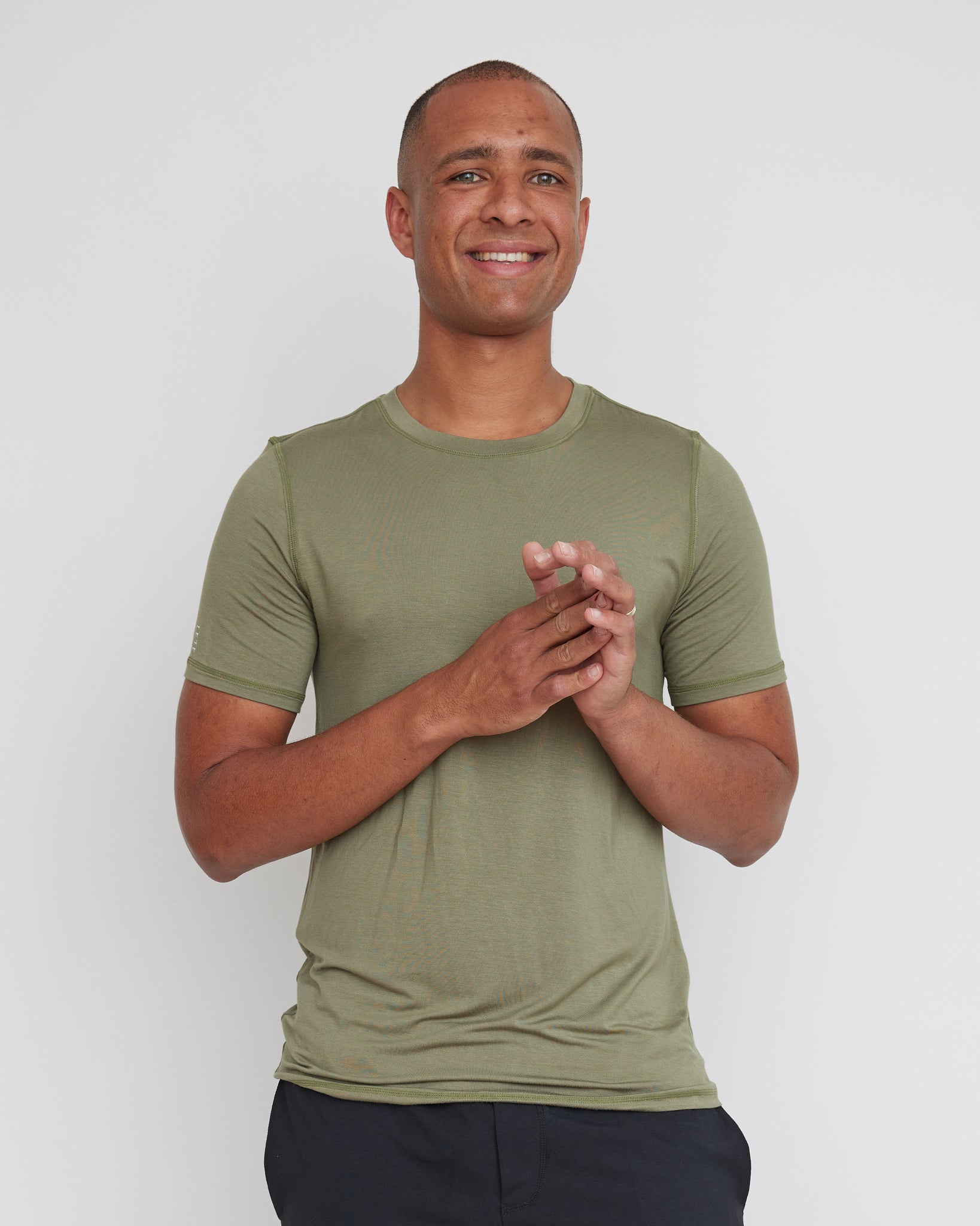 Piha Fitted T-Shirt | Forest Green | Men