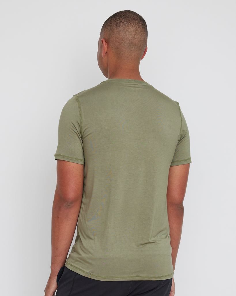 Piha Fitted T-Shirt | Forest Green | Men