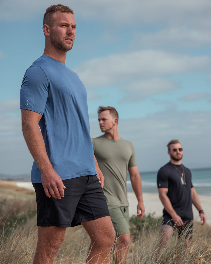 Waihi Loose Fit T-Shirt | Pacific Blue | Men