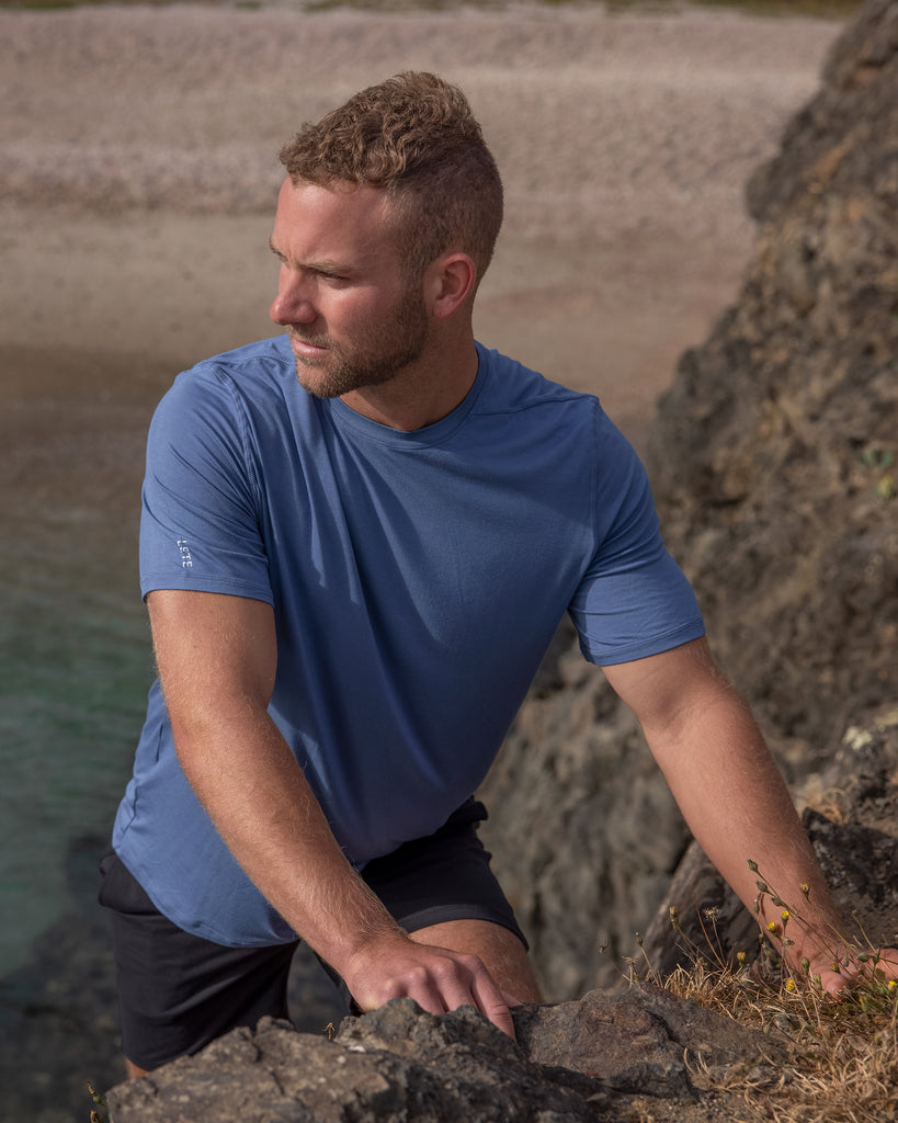 Waihi Loose Fit T-Shirt | Pacific Blue | Men