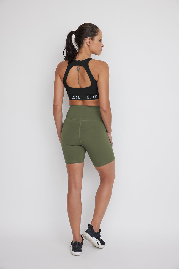 Lete lichen green bamboo shorts